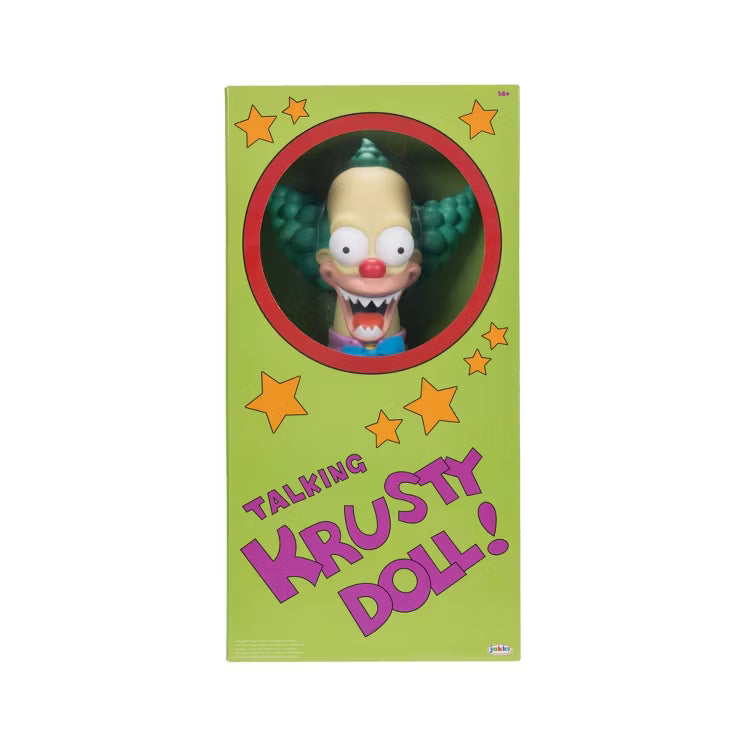 Disney The Simpsons Talking Krusty Doll Plush, 16-Inches Tall Good and Evil Krusty Pull String Doll Toy, from The Classic Treehouse of Horror III Episode